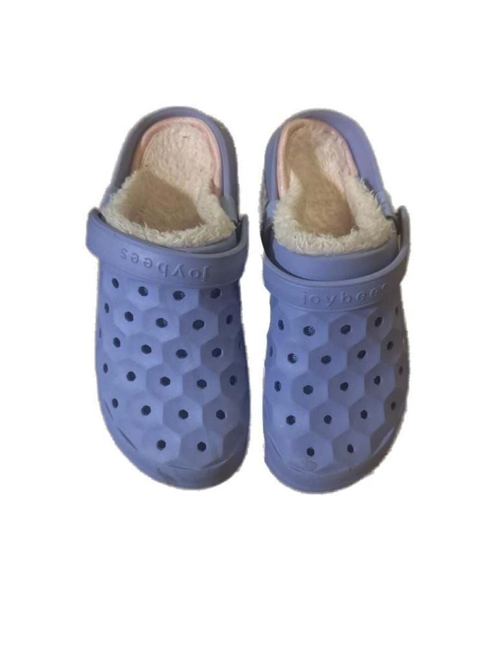 Joybees Modern Lined Clogs in Lavender Faux Fur Slipper